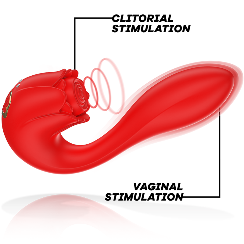 Selena Vibrationsstimulator + Klopffunktion Rot