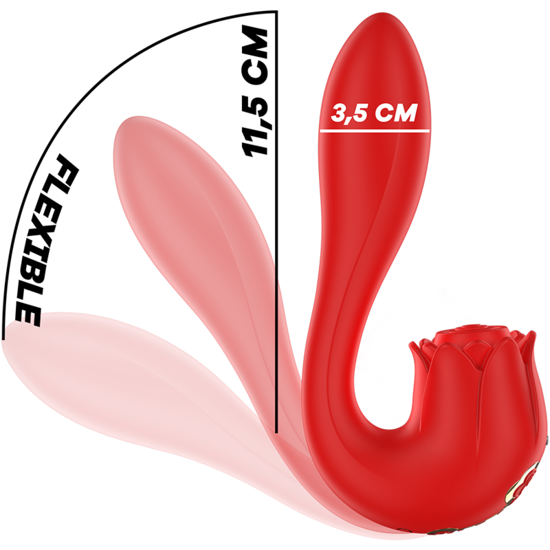 Selena Vibrationsstimulator + Klopffunktion Rot