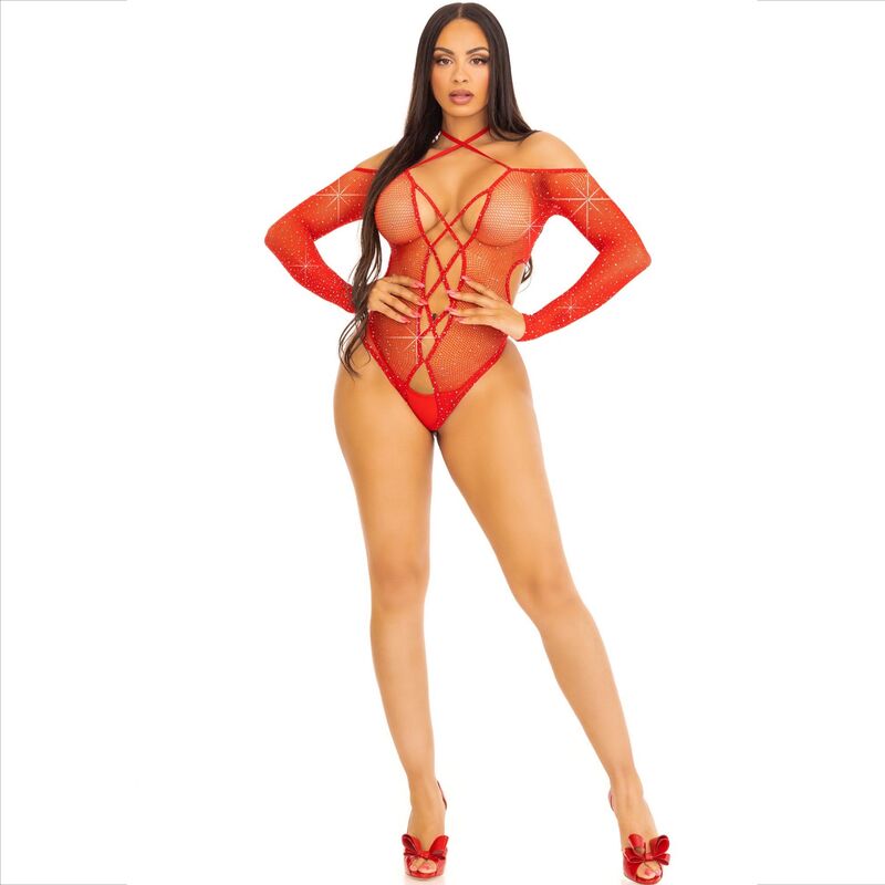 Schrittloser Body mit glänzendem Rot