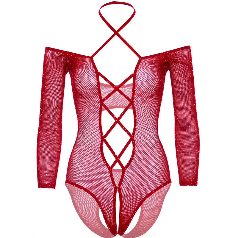 Schrittloser Body mit glänzendem Rot