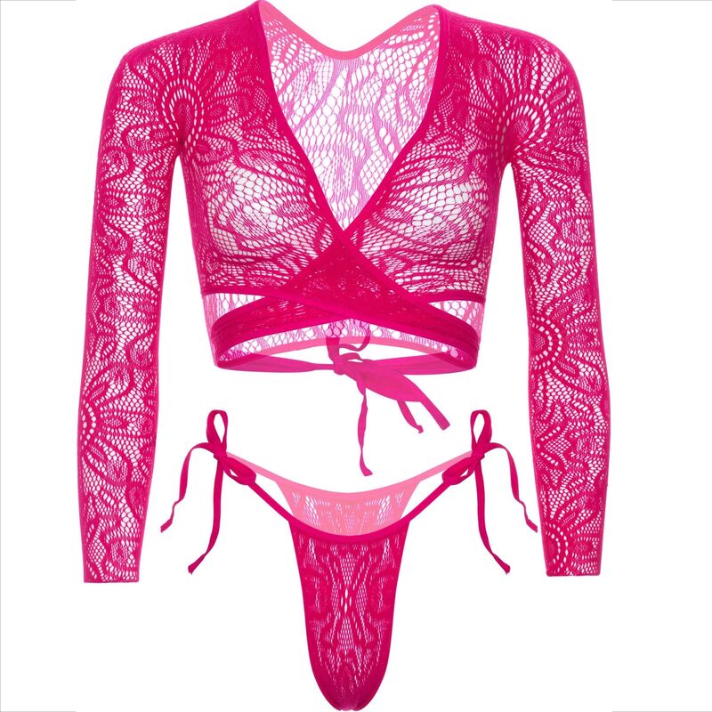 Crop-Top aus Spitze mit Tanga