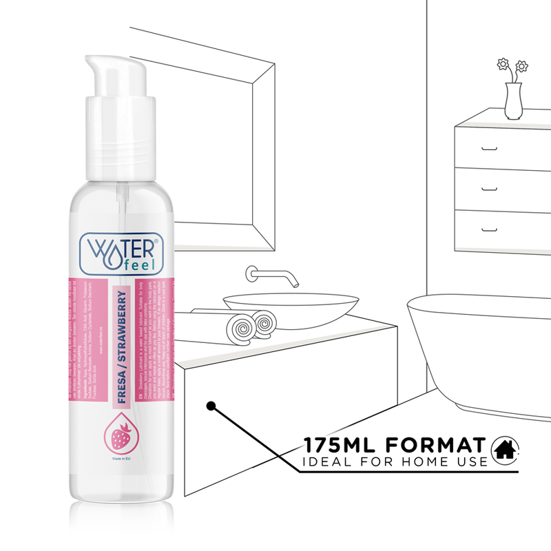 Erdbeer-Gleitmittel auf Wasserbasis, 175 ml