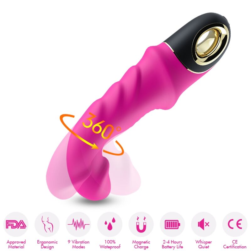 Joyblade Dildo-Vibrator-Rotator Fuchsie