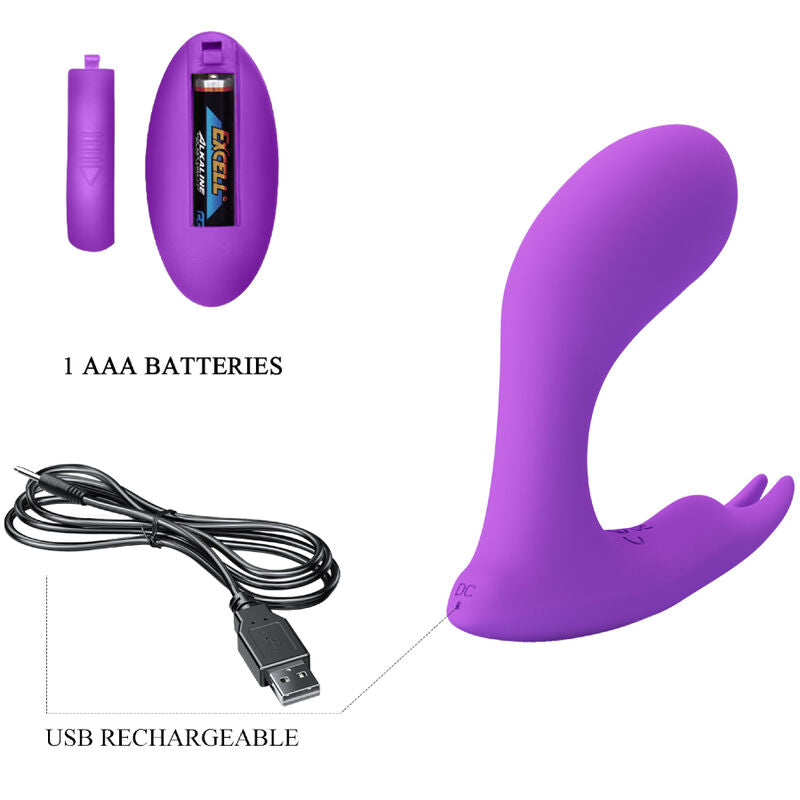 Idabelle lila Vibrations- und Pulsationsfernbedienung