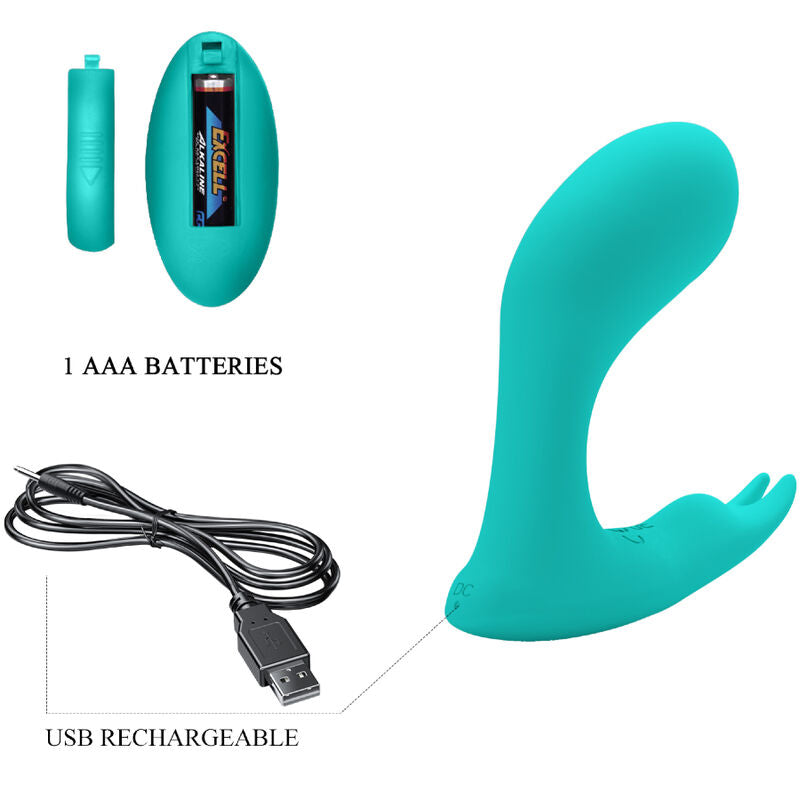 Idabelle blau Vibrations- und Pulsationsfernbedienung