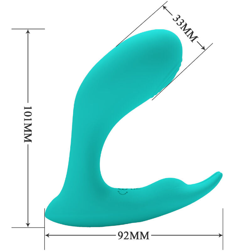 Idabelle blau Vibrations- und Pulsationsfernbedienung