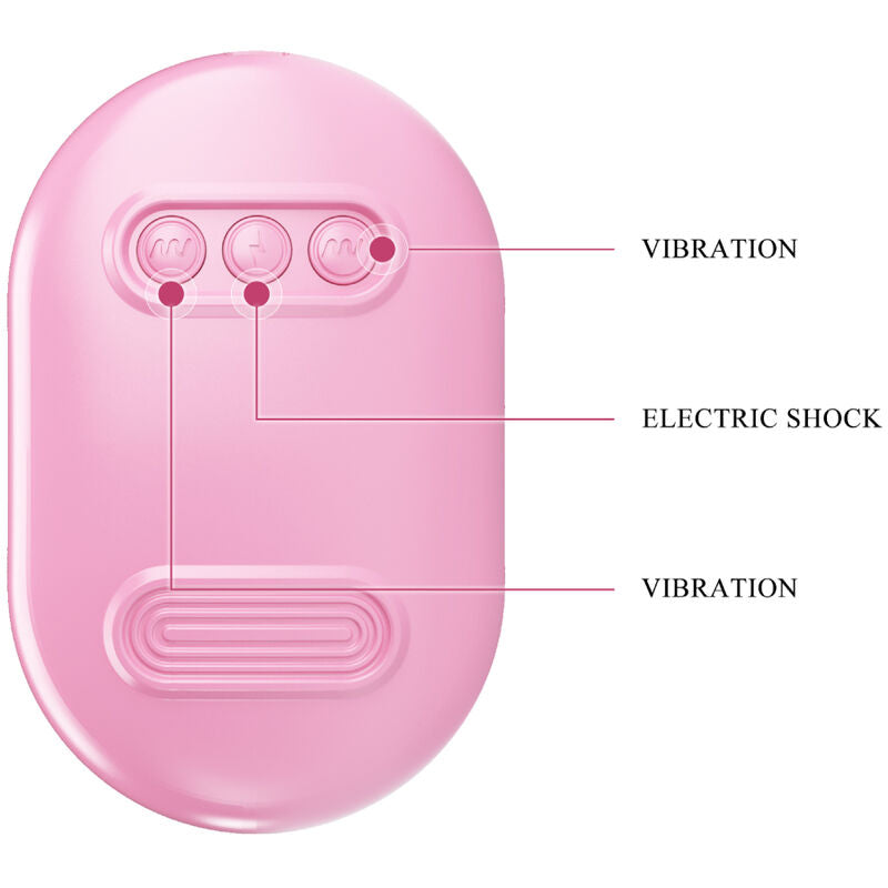 Überraschungsbox mit rosa Elektrostimulationsklemmen