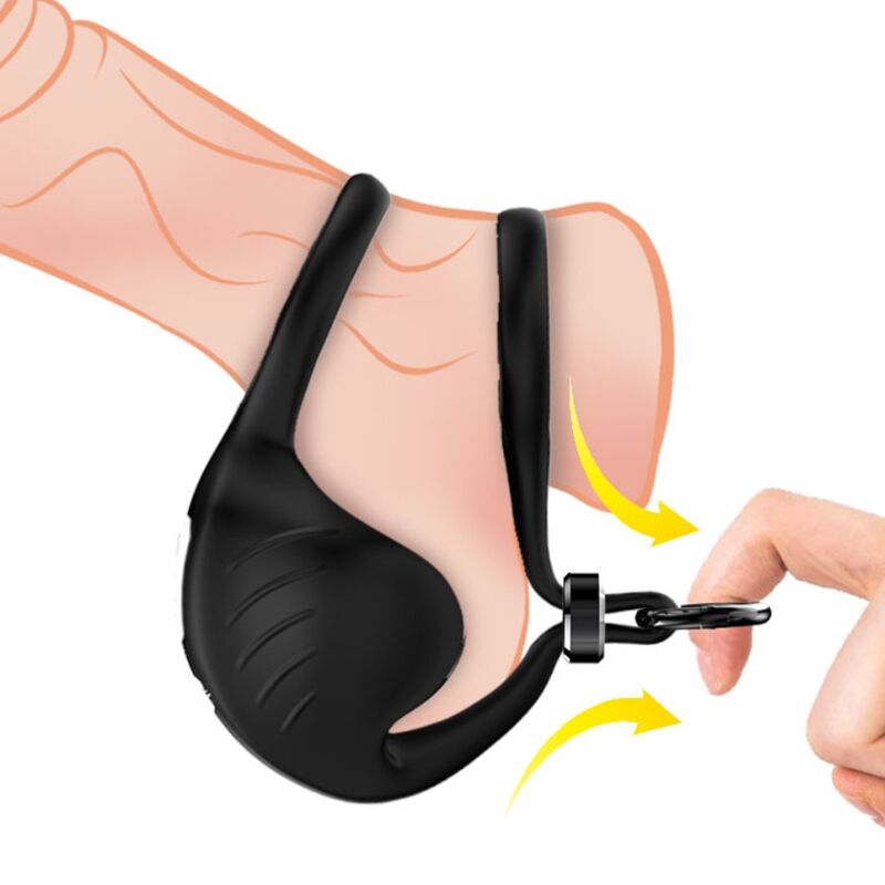 Manta Hodensack-Vibrationsring mit Fernbedienung, schwarz