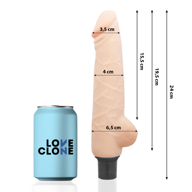Harald selbstschmierender Vibrator 24 cm -o- 4 cm