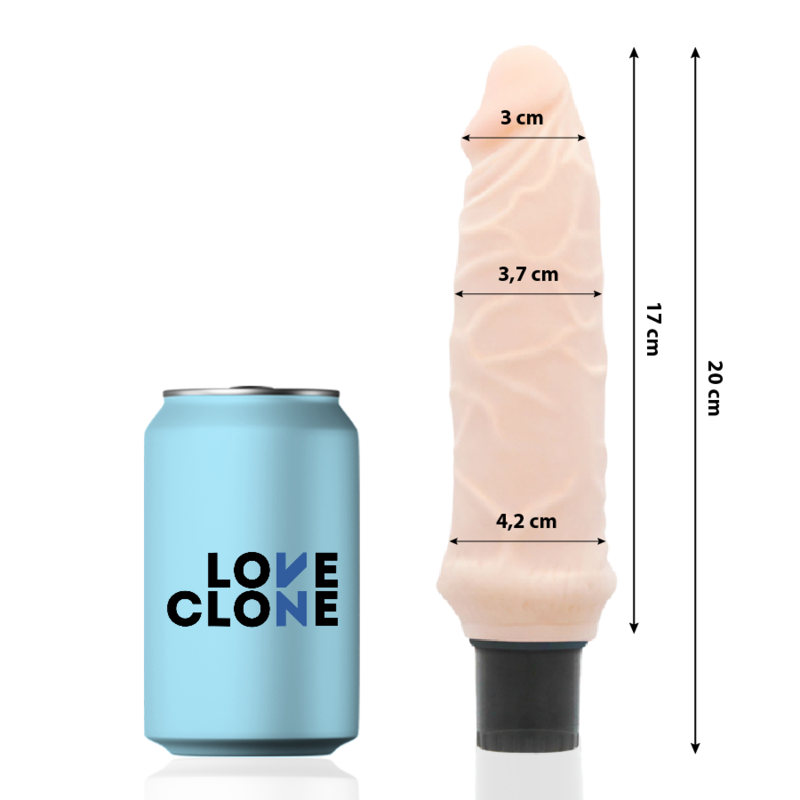 Selbstschmierender Vibrator Ivar 20 cm -o- 3,7 cm