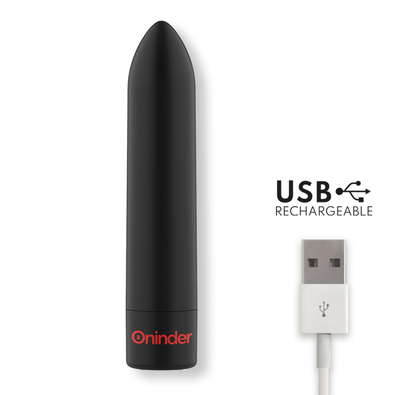 Berlin schwarzer Bullet-Vibrator 9 Modi 8,5 x 2 cm - kostenlose App