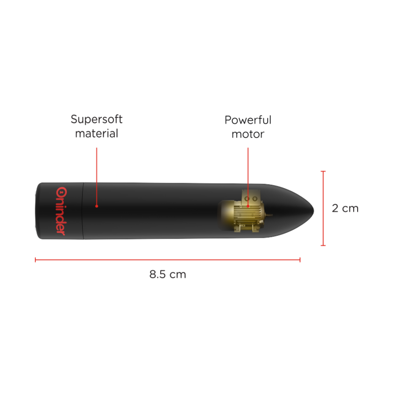Berlin schwarzer Bullet-Vibrator 9 Modi 8,5 x 2 cm - kostenlose App