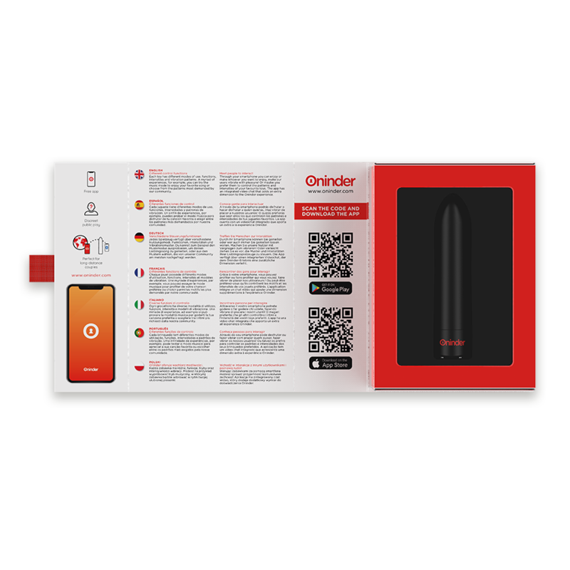 Berlin schwarzer Bullet-Vibrator 9 Modi 8,5 x 2 cm - kostenlose App
