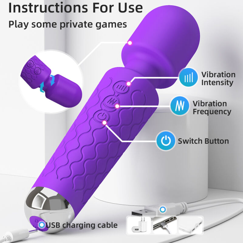 Lila Massagegerät und Vibrator