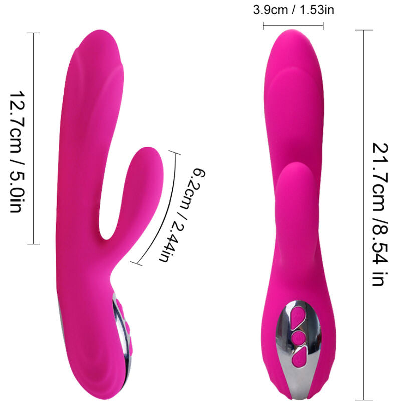 Flexibler Vibrator &amp; Stimulator mit fuchsiafarbenem Wärmeeffekt
