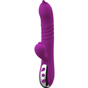 Fairy Multifunktionsvibrator mit Doppelzunge und Wärmeeffekt lila