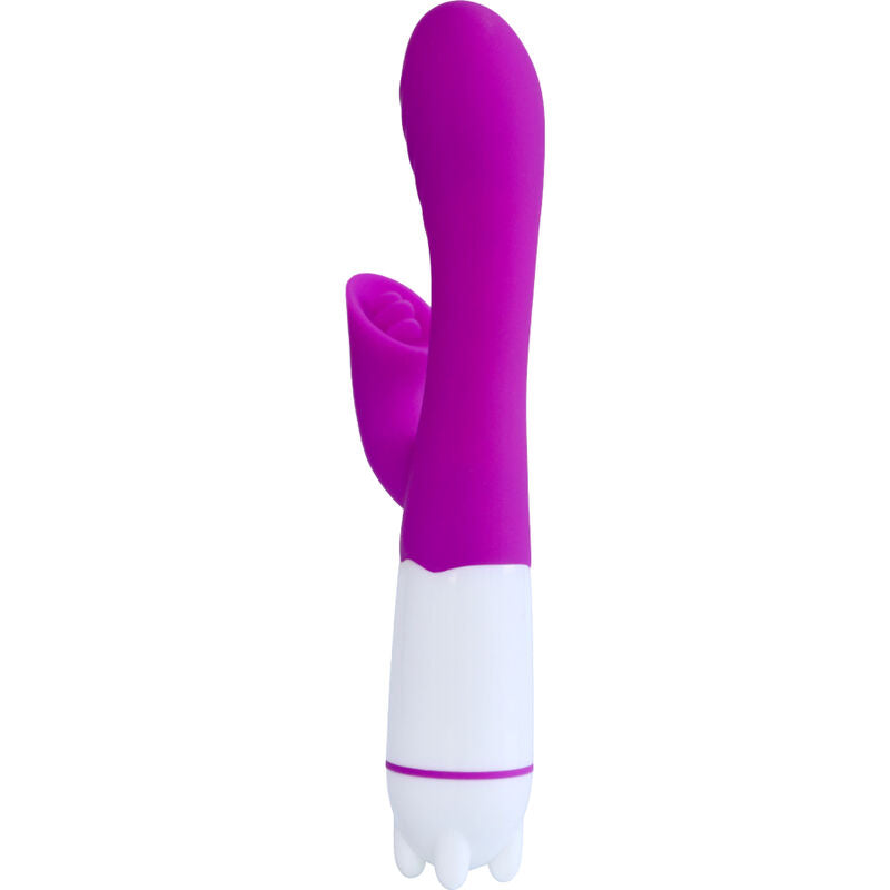 Happy Vibrator &amp; Stimulator mit wiederaufladbarer Zunge, Lila