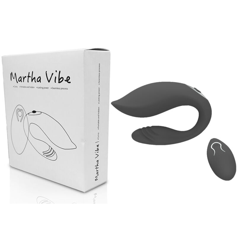 Martha Vibrator für Paare mit Fernbedienung, schwarz