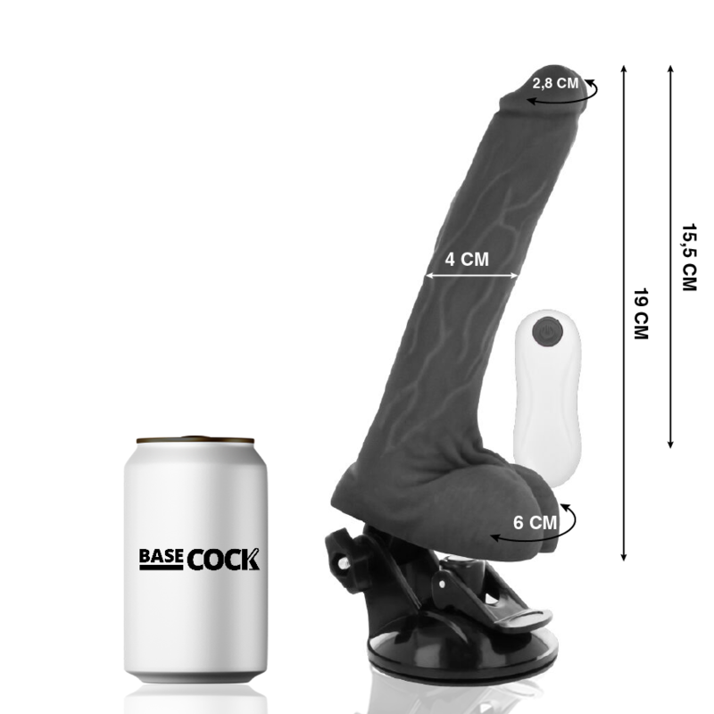 Realistischer Naturvibrator mit Fernbedienung 19 cm -o- 4 cm