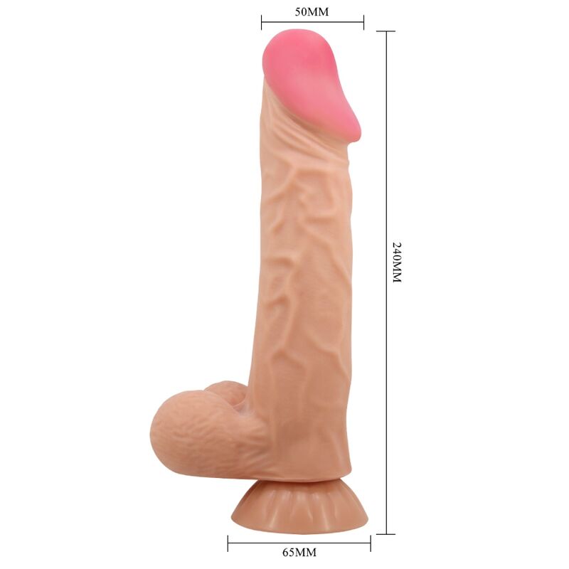 Sliding Skin Series Realistischer Dildo mit Saugnapf Sliding Skin Remote Control Flesh 24 cm