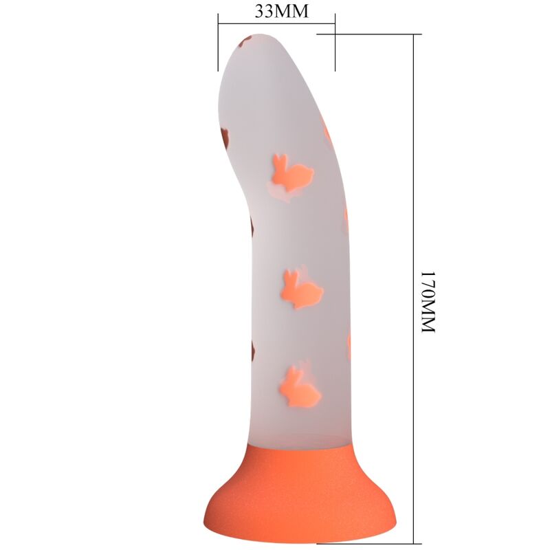 Nightfall Magic Dildo ohne Vibration Orange leuchtend