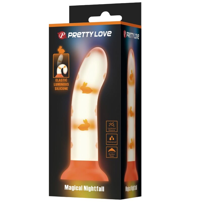 Nightfall Magic Dildo ohne Vibration Orange leuchtend
