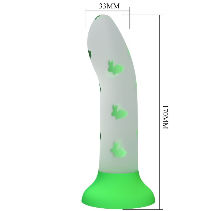 Nightfall Magic Dildo ohne Vibration Grünes Leuchten