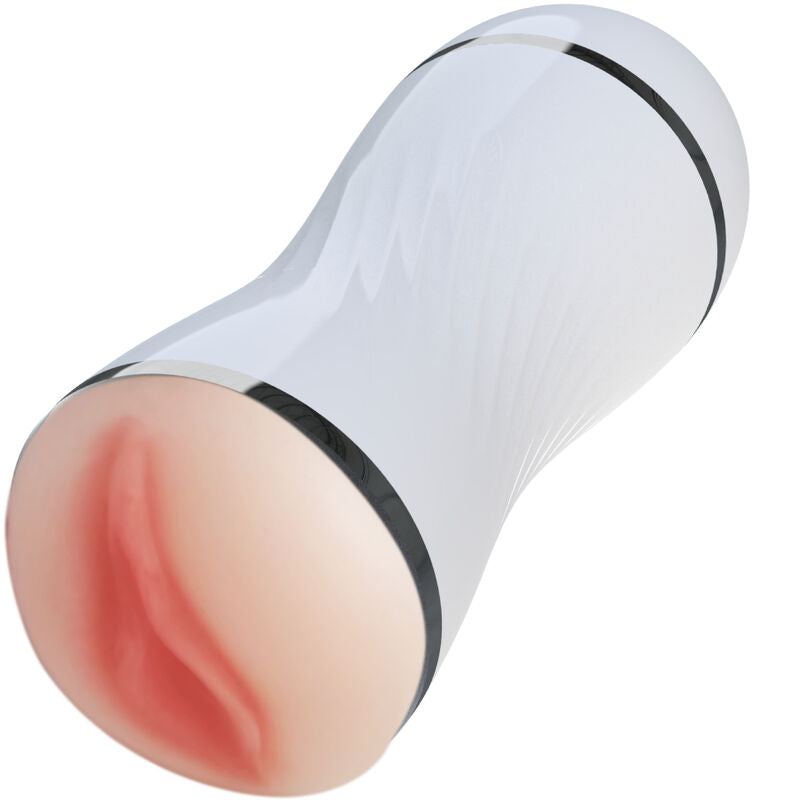 Weißer Doppel-Vagina- und Mund-Masturbator