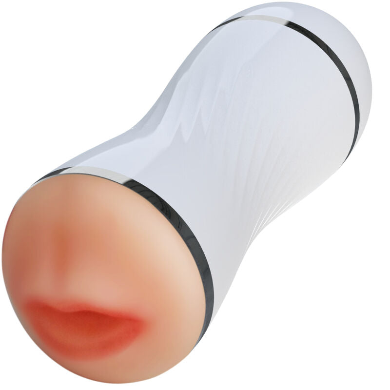 Weißer Doppel-Vagina- und Mund-Masturbator
