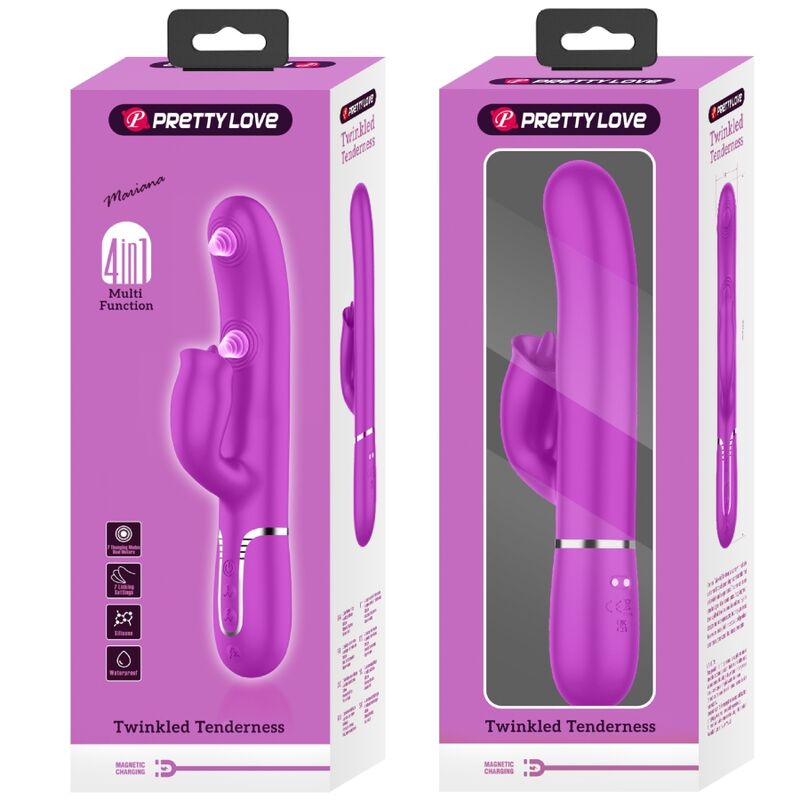 Fuchsiafarbener leckender Rabbit-Vibrator
