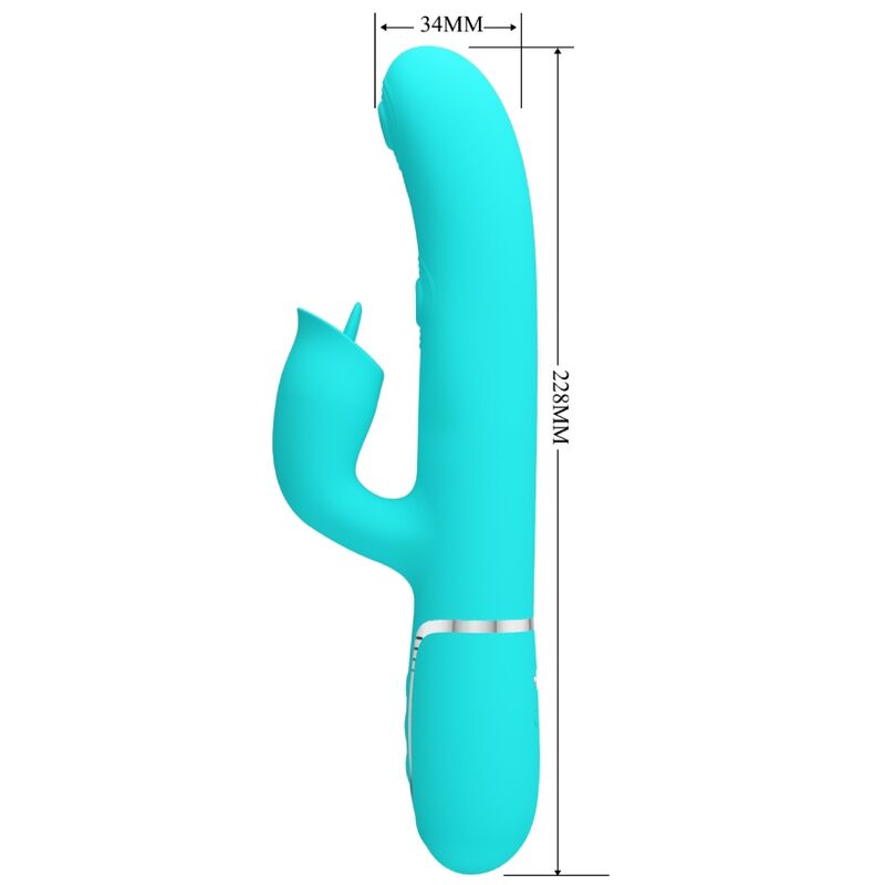 Aquagrüner leckbarer Rabbit-Vibrator