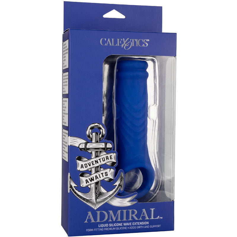 Admiral Penishülle Wave Flüssigsilikon Blau