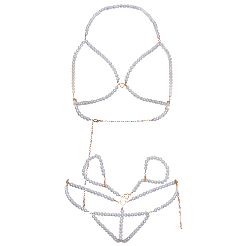 Perlen-BH- und Tanga-Armband-Set
