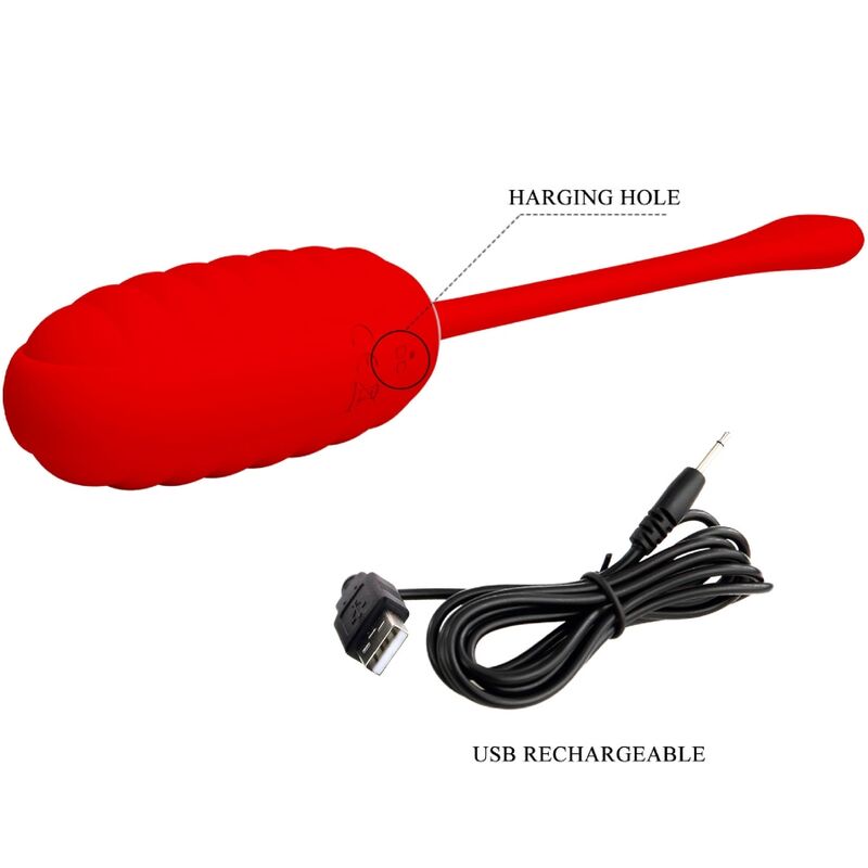 Kirk Red wiederaufladbares vibrierendes Ei