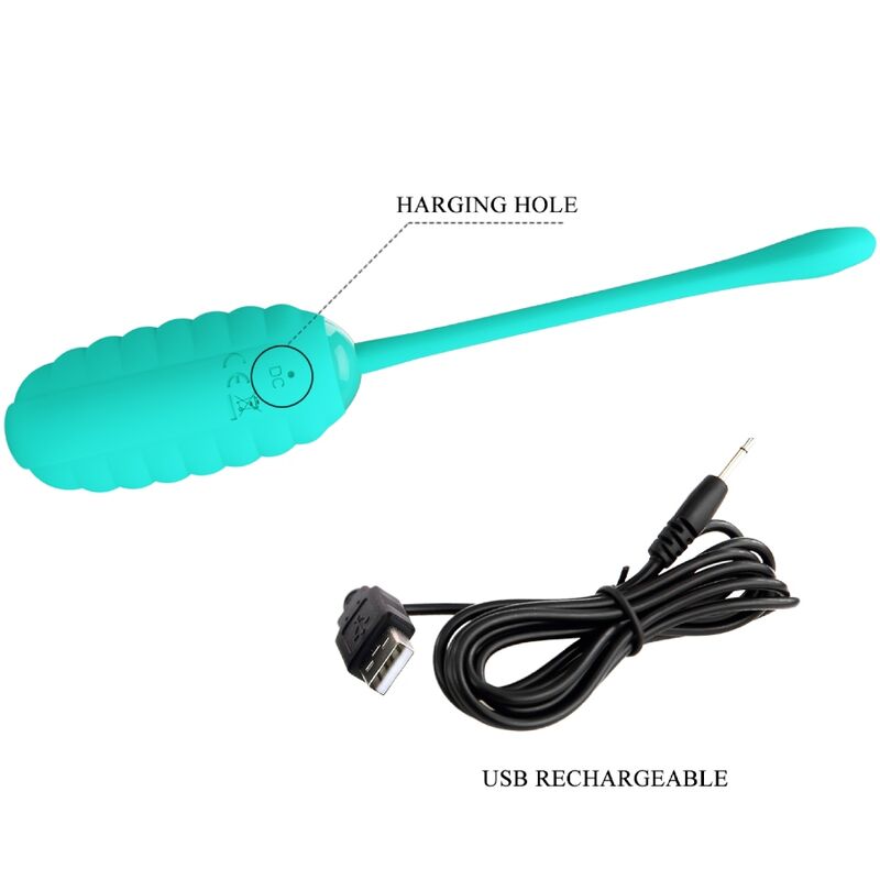Kirk Aqua Green wiederaufladbares vibrierendes Ei