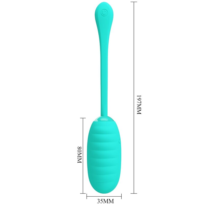 Kirk Aqua Green wiederaufladbares vibrierendes Ei
