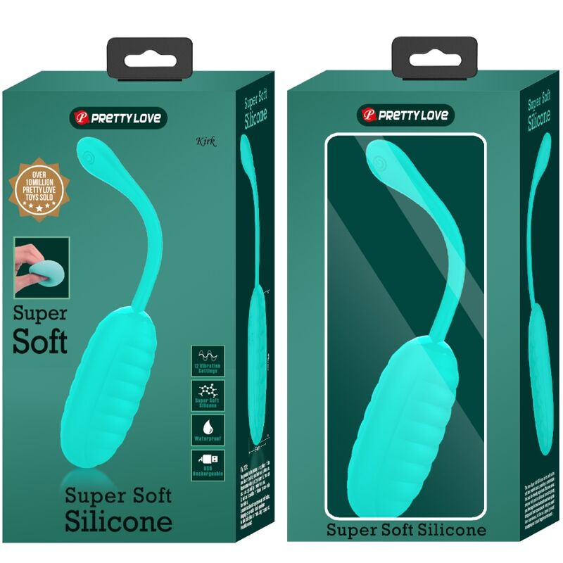 Kirk Aqua Green wiederaufladbares vibrierendes Ei
