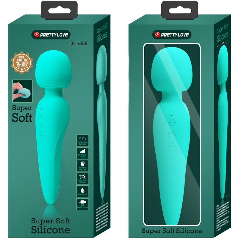 Meredith Massagegerät 12 Vibrationsmodi Aqua Grün