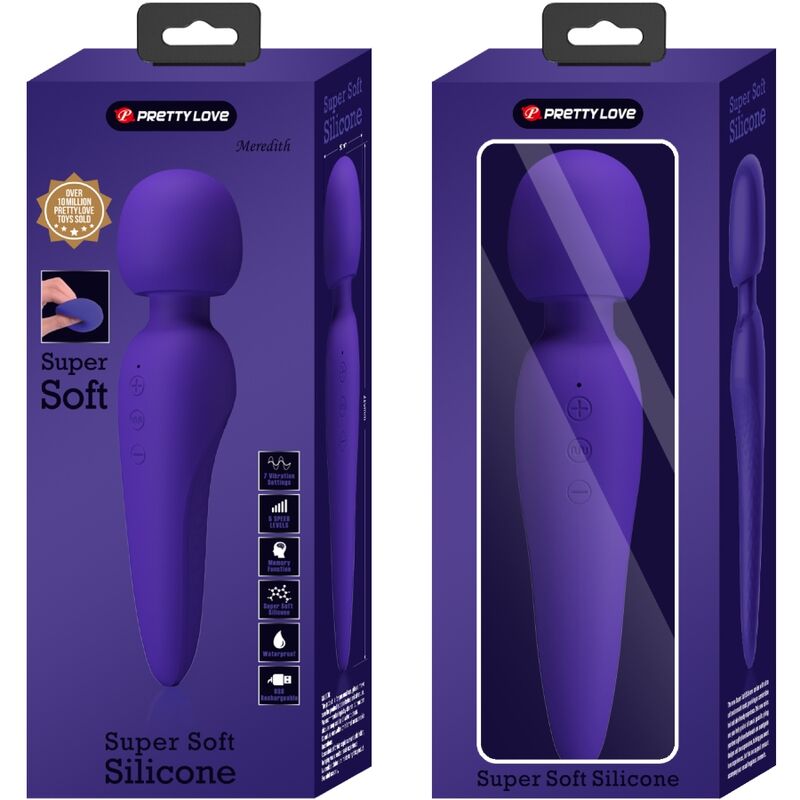 Meredith Massagegerät 12 Vibrationsmodi Lila