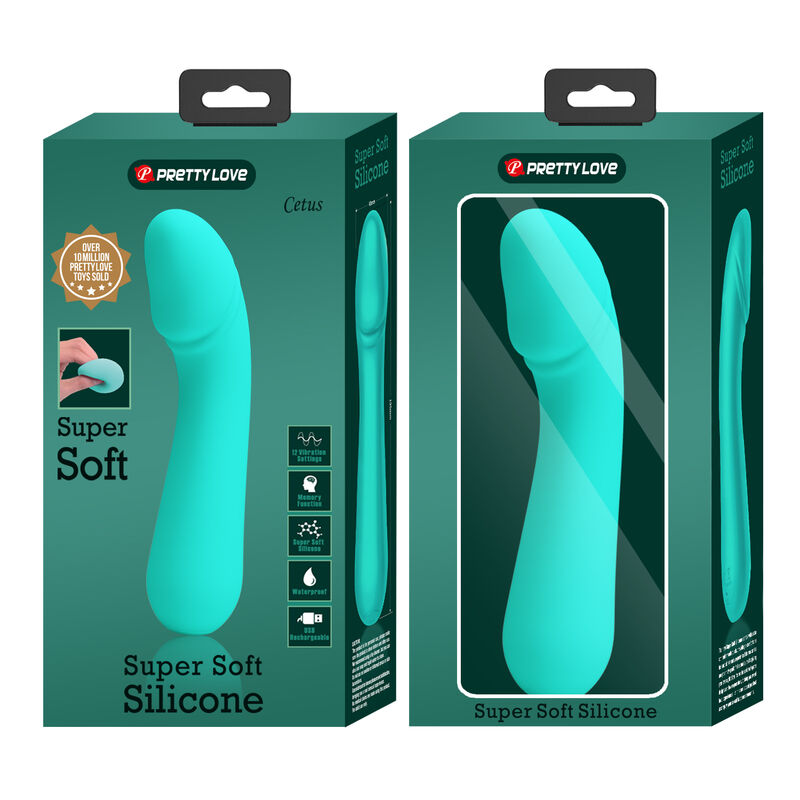 Wiederaufladbarer Vibrator Cetus, Aquagrün