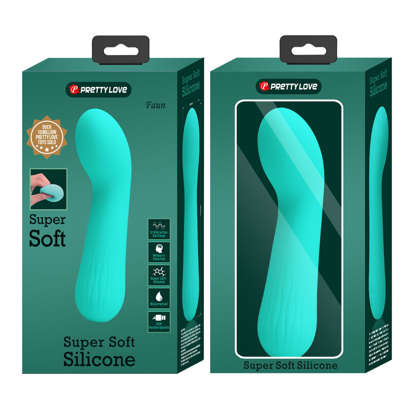 Faun wiederaufladbarer Vibrator, Aquagrün