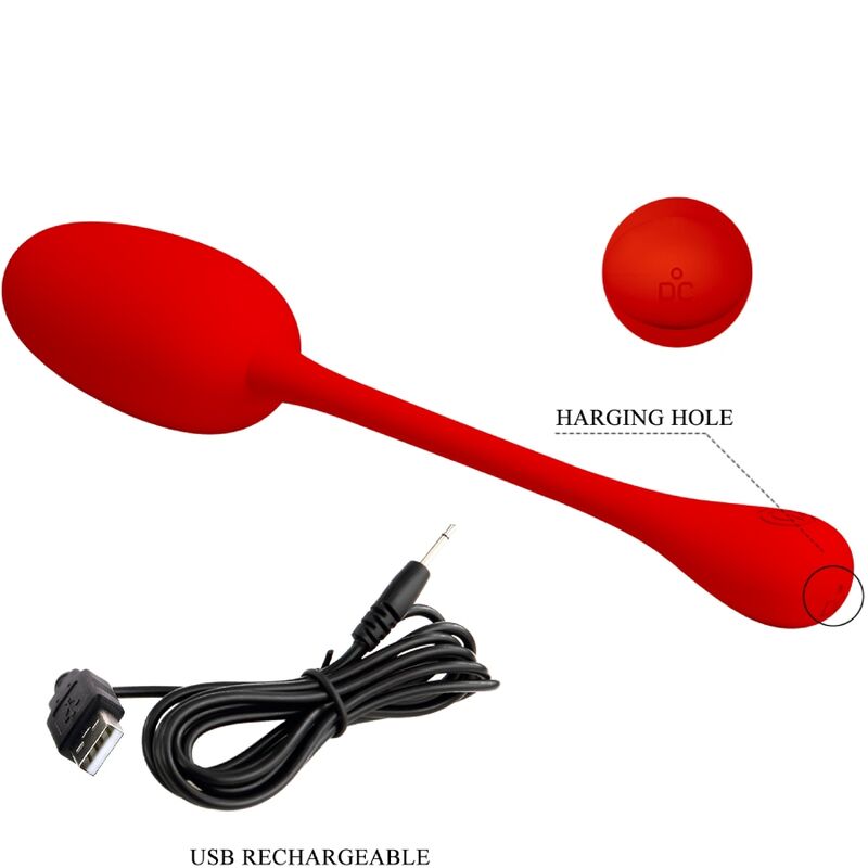 Red Knucker Wiederaufladbares vibrierendes Ei