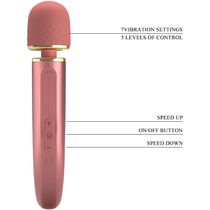 Rosa Massagegerät mit 7 Vibrationsmodi