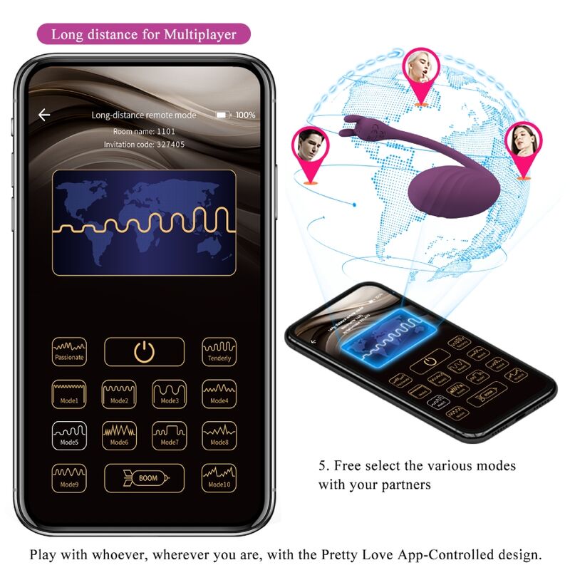 Catalina Vibrator App-Fernbedienung lila
