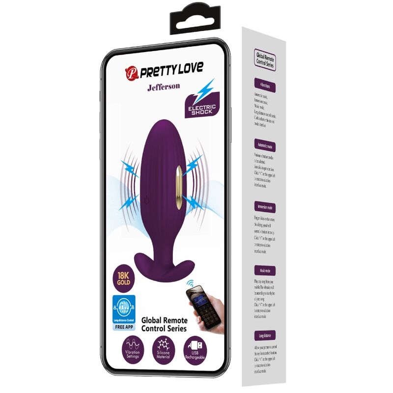 Jefferson Purple App-gesteuerter Analplug
