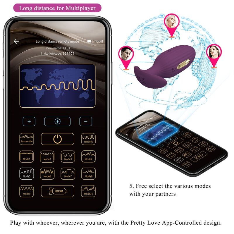 Jefferson Purple App-gesteuerter Analplug