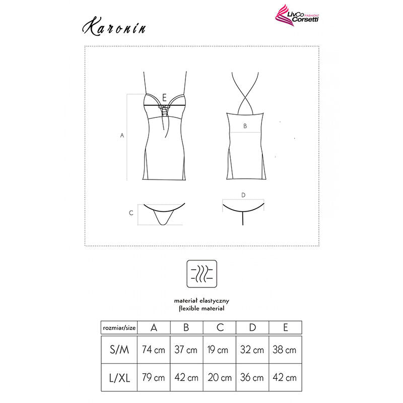 Karonin lc 90628 Falda + Höschen schwarz