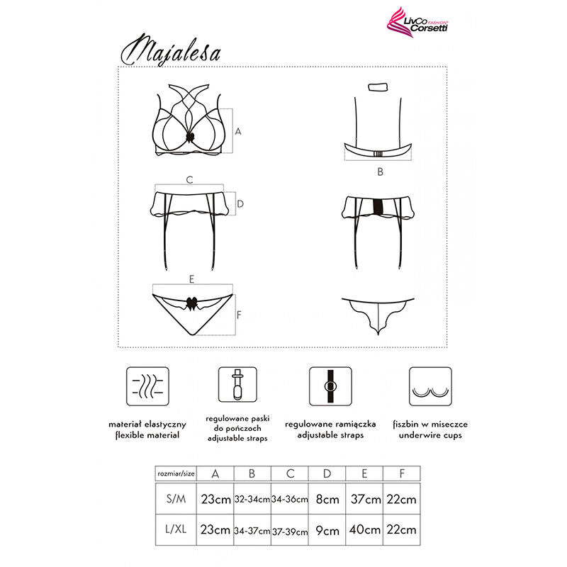 Majalesa lc 90526 Subjekt + Ligero + Höschen schwarz