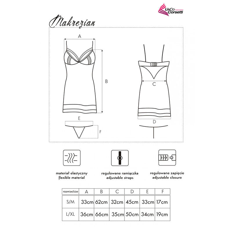 Makrezian LC 90545 Falda + Höschen Neger