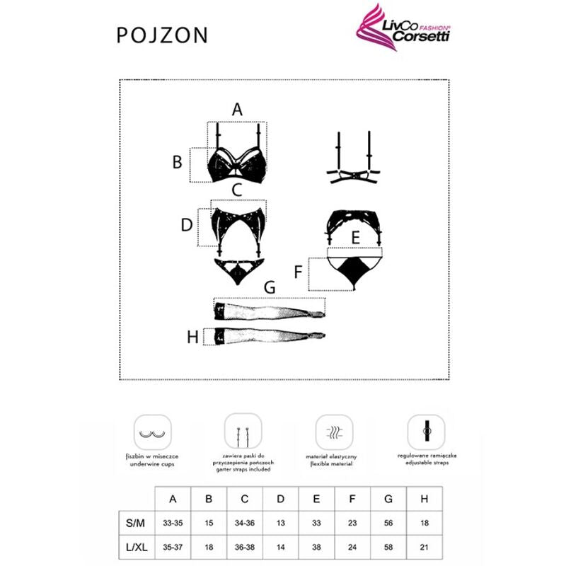 Pojzon lc 90670 Subjekt + Medien + Ligero + Höschen schwarz